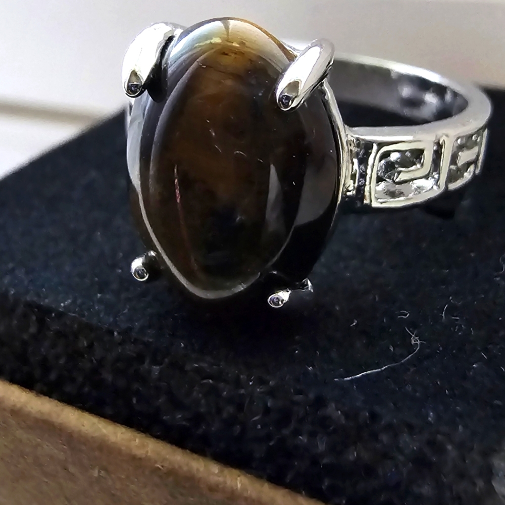 Tiger's Eye Ring, size 7.5